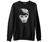 Audrey Hepburn Black Men's Thick Sweatshirt