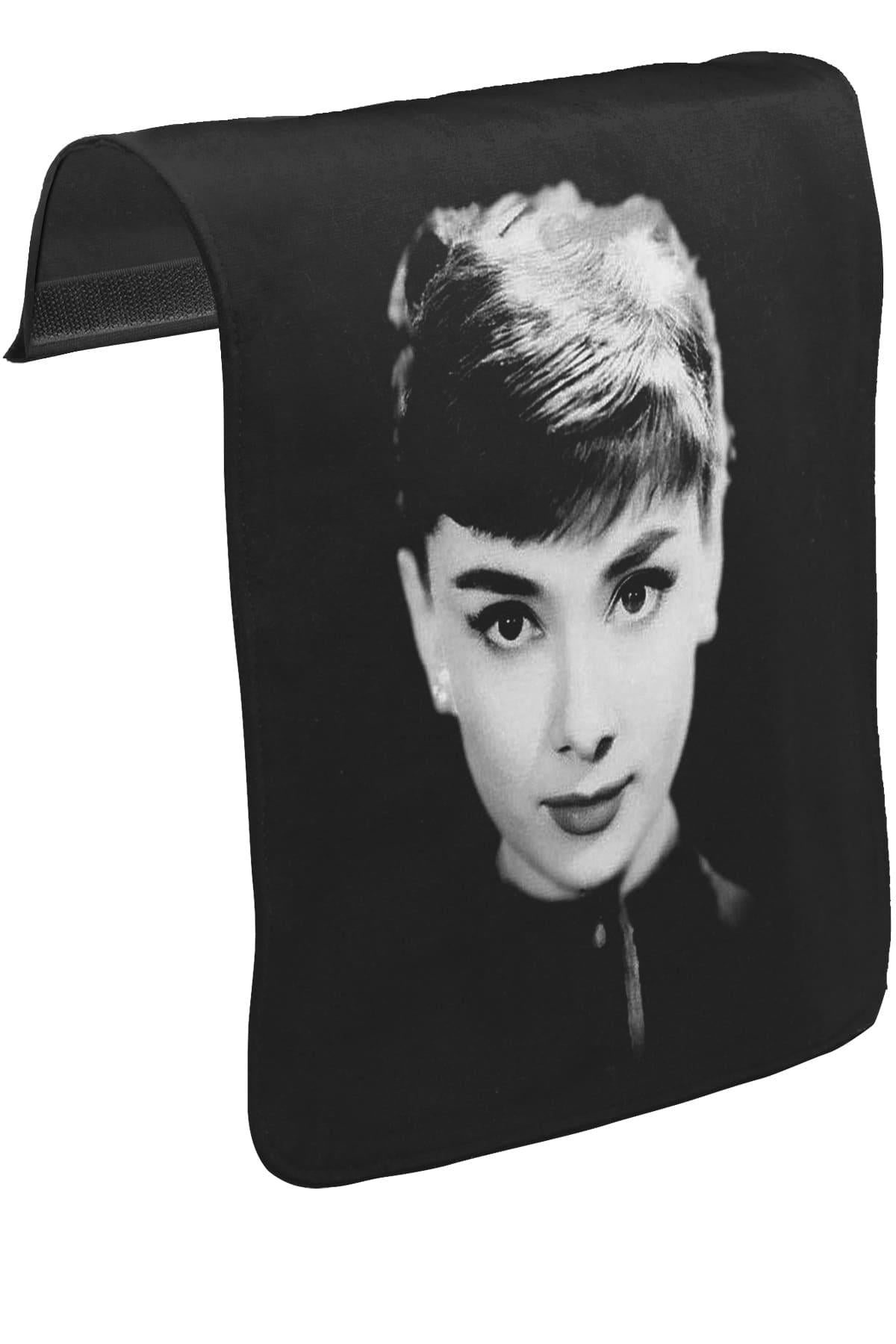 Audrey Hepburn Unisex Siyah Tak-Çıkar Postacı Çanta Kapağı CK-1293