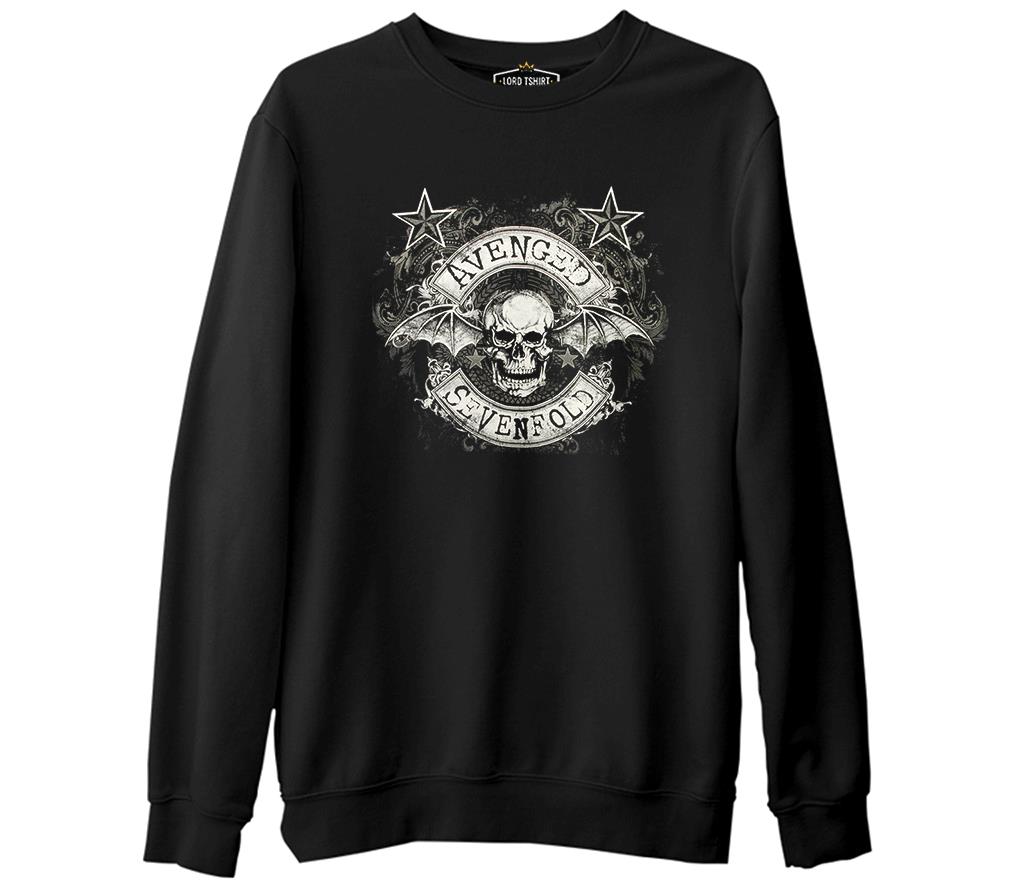 Avenged Sevenfold - A7X  Siyah Erkek Kalın Sweatshirt