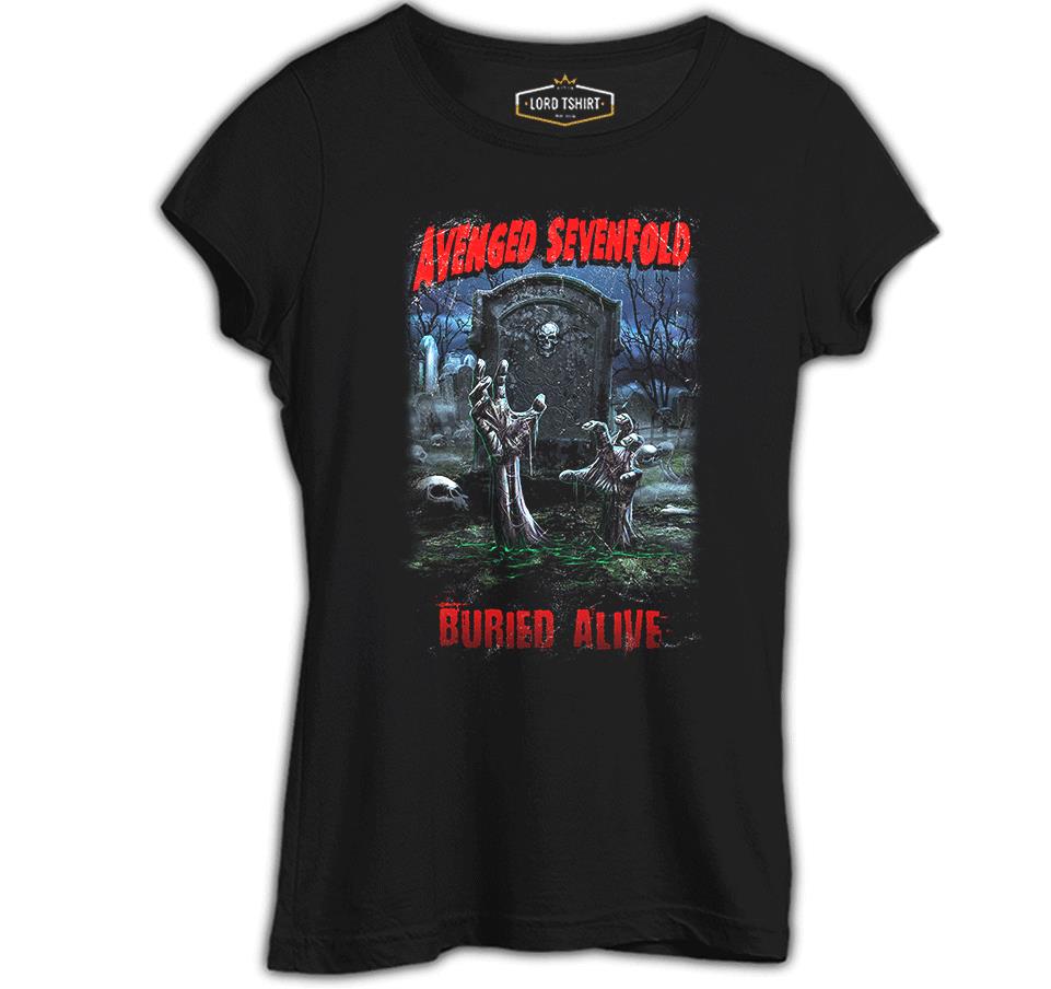 Avenged Sevenfold - Buried Alive Siyah Kadın Tshirt