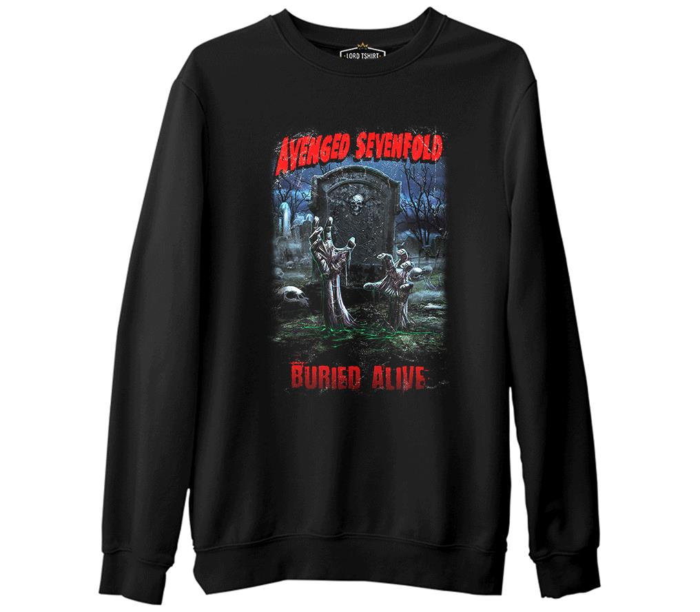 Avenged Sevenfold - Buried Alive  Siyah Erkek Kalın Sweatshirt