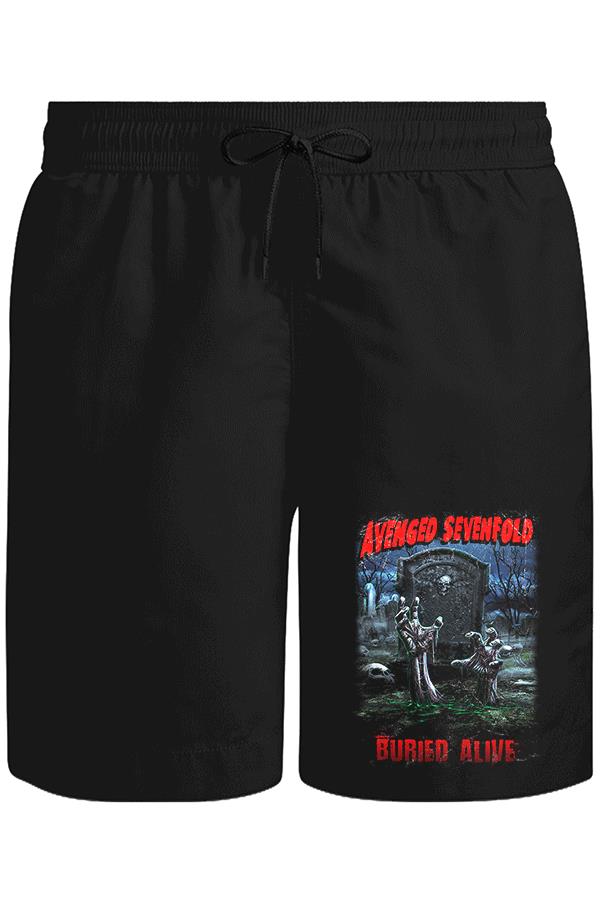 Avenged Sevenfold - Buried Alive Unisex Siyah Şort
