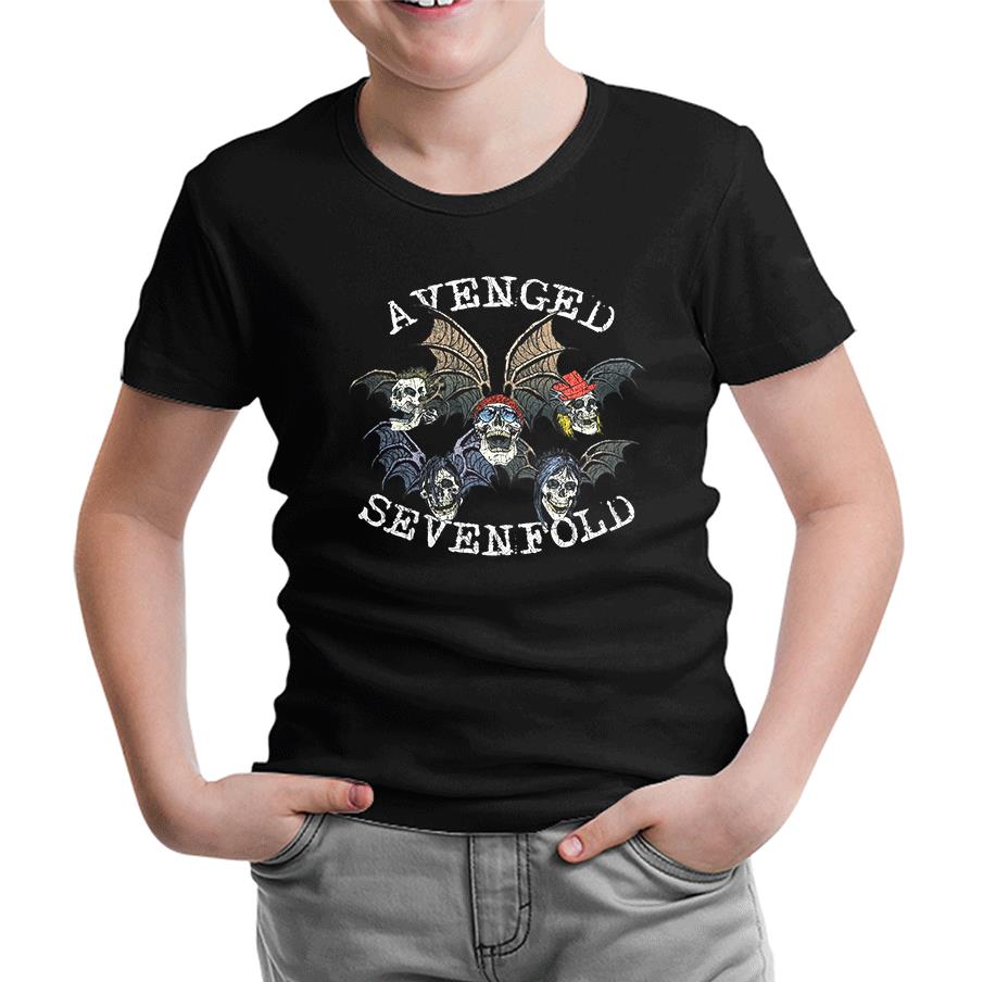 Avenged Sevenfold - Faces Siyah Çocuk Tshirt