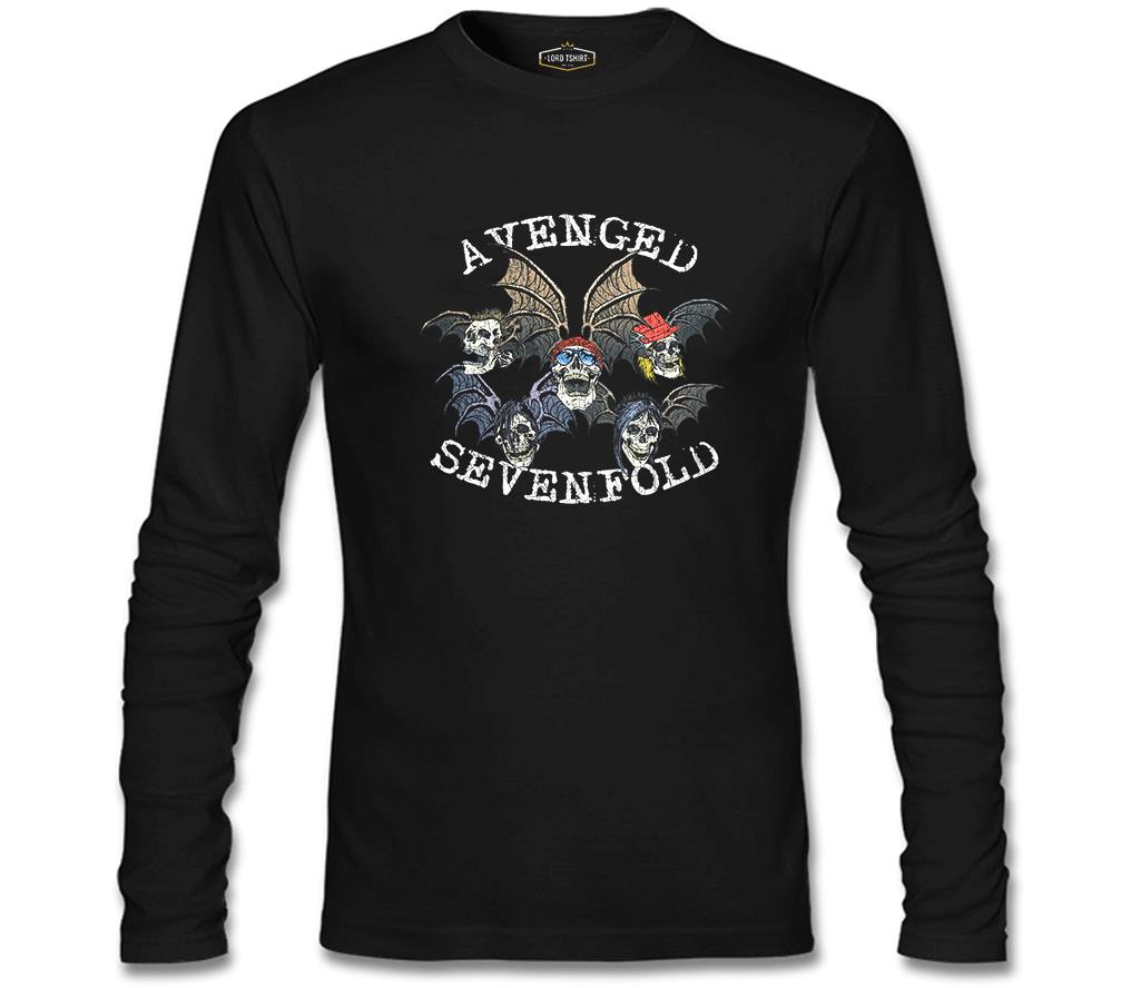 Avenged Sevenfold - Faces Siyah Erkek Sweatshirt