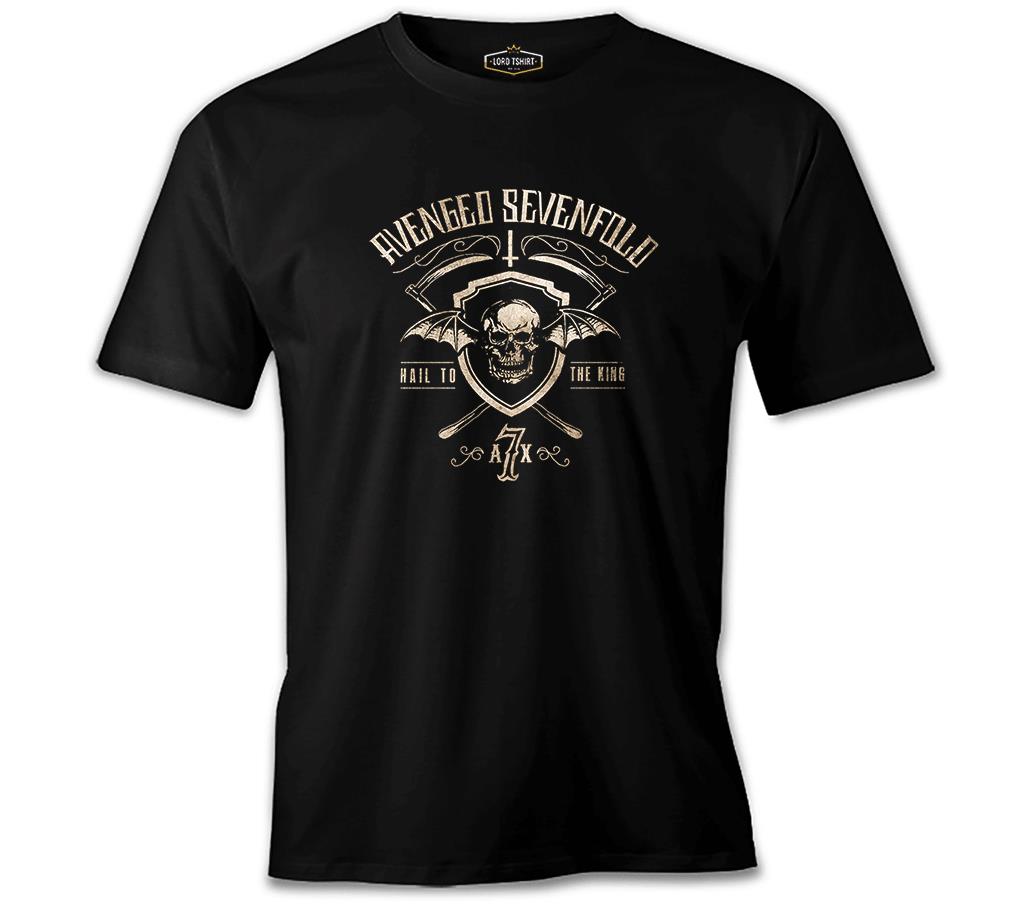 Avenged Sevenfold - Hail Logo Siyah Erkek Tshirt