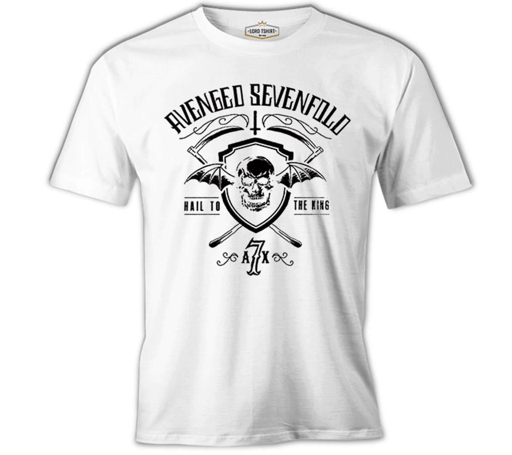 Avenged Sevenfold - Hail to the King White Men's Tshirt