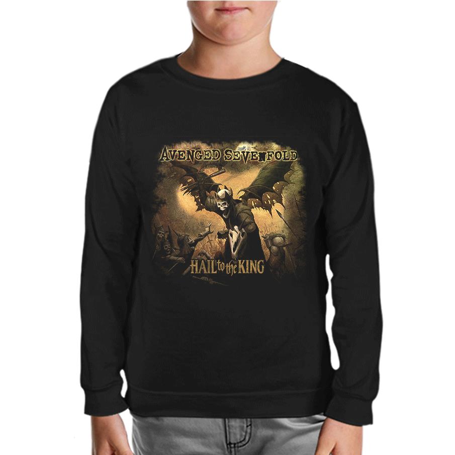 Avenged Sevenfold - Hail to the King Siyah Çocuk Sweatshirt