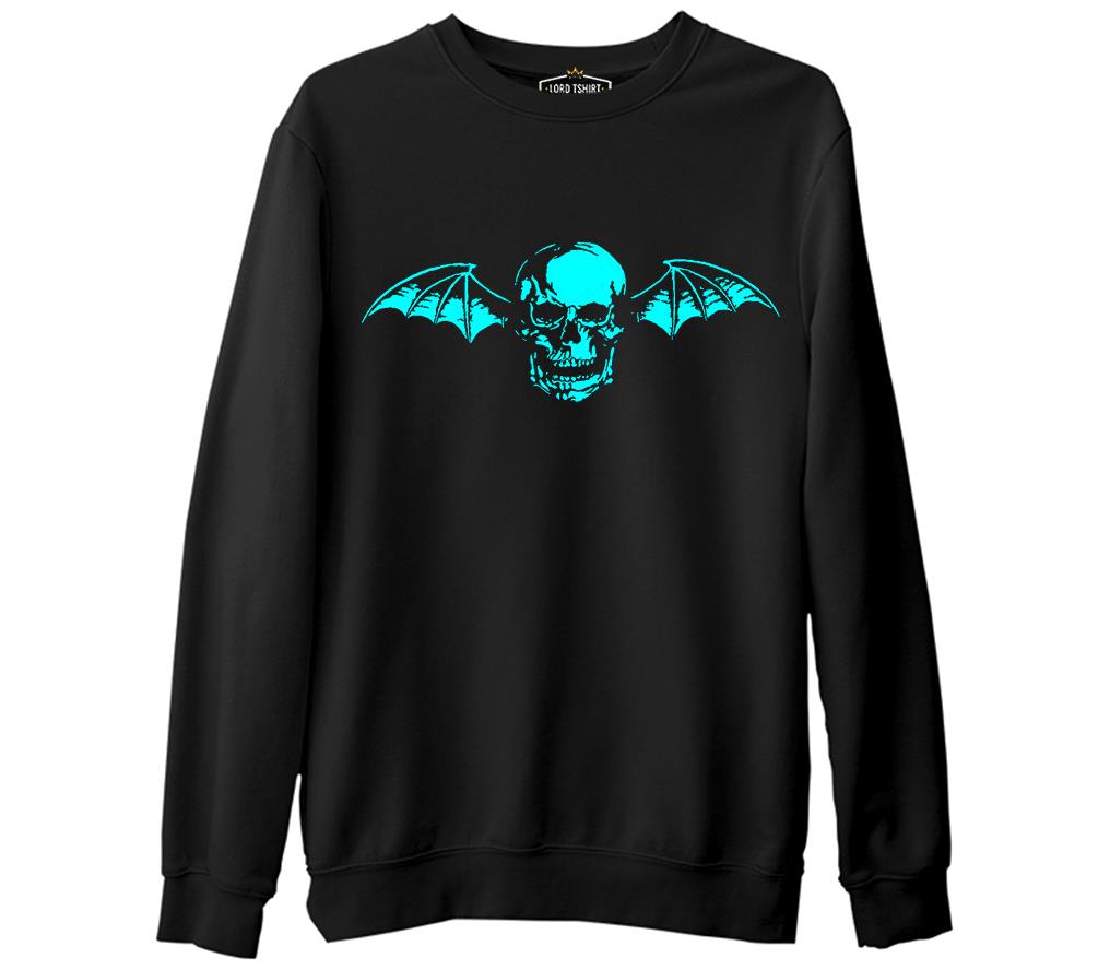 Avenged Sevenfold - Skull Logo Black Men's Thick Sweatshirt