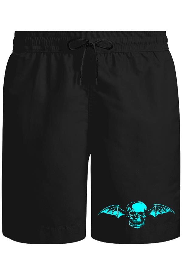 Avenged Sevenfold - Skull Logo Unisex Siyah Şort