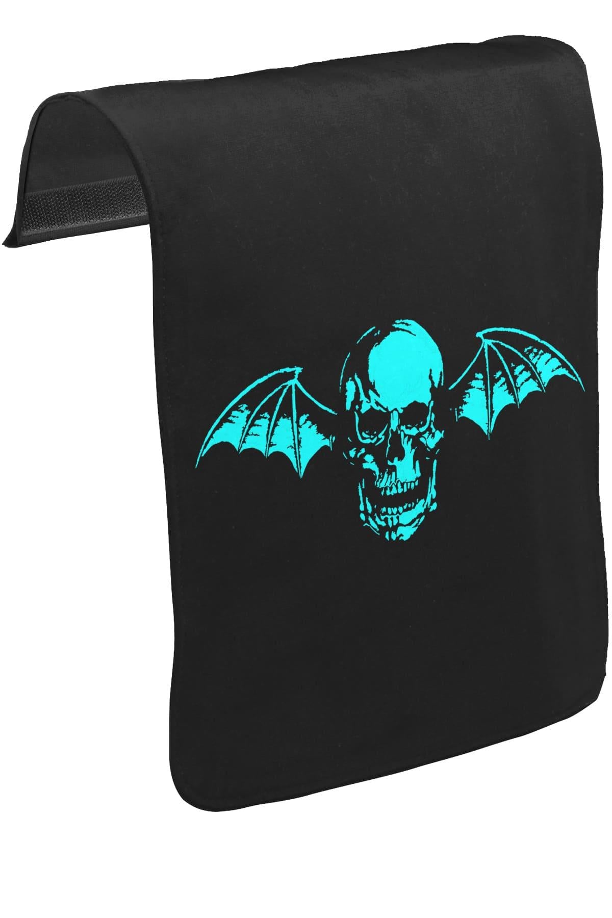 Avenged Sevenfold - Skull Logo Unisex Siyah Tak-Çıkar Postacı Çanta Kapağı CK-1017
