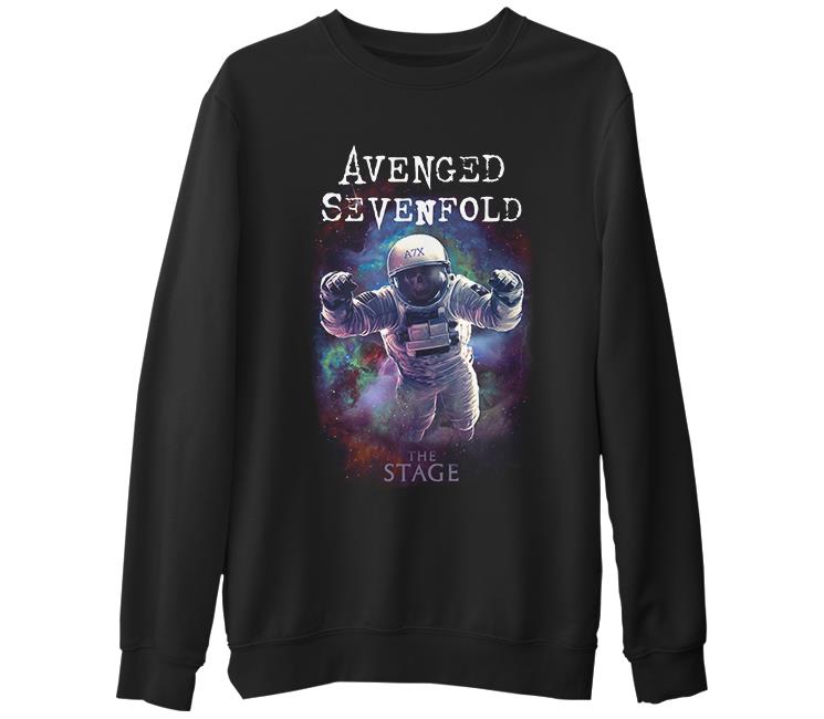 Avenged Sevenfold - Stage Astronaut  Siyah Erkek Kalın Sweatshirt