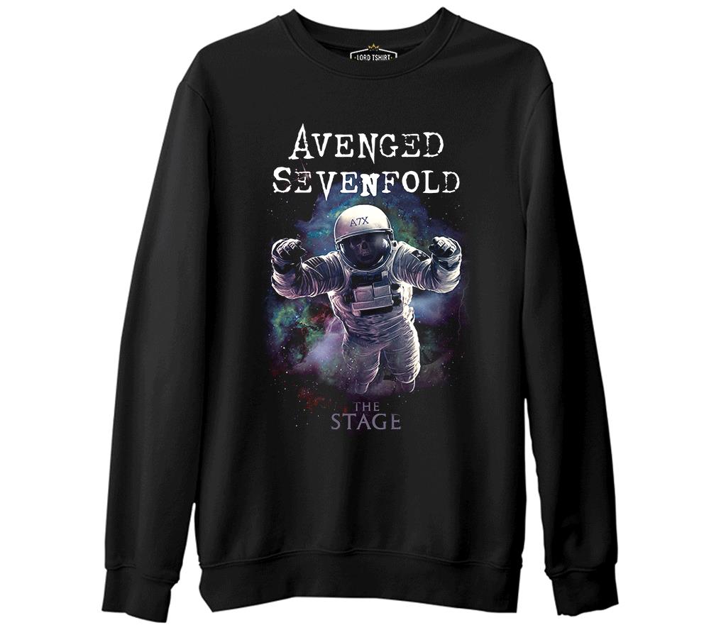 Avenged Sevenfold - Stage Astronaut  Siyah Erkek Kalın Sweatshirt