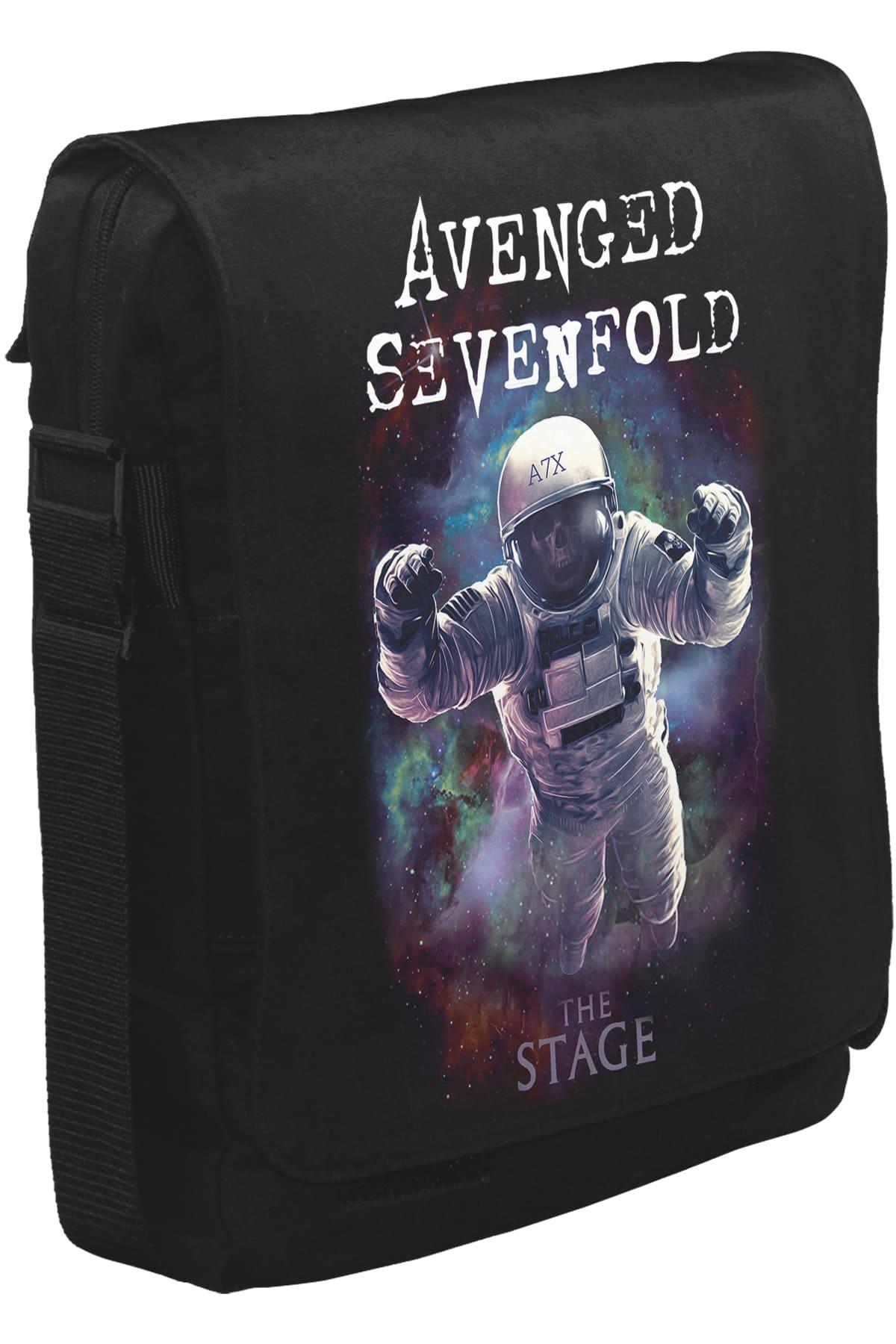 Avenged Sevenfold - Stage Astronaut Unisex Siyah Postacı Çanta
