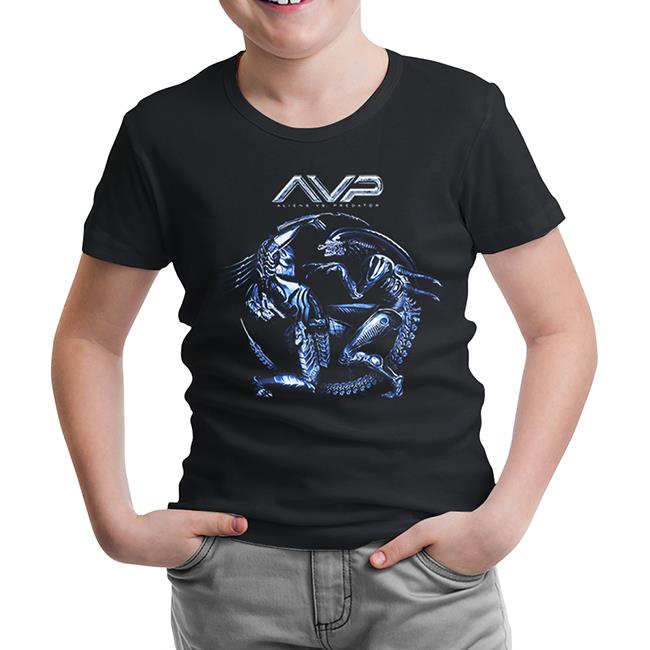 AVP - Alien vs. Predator Black Kids Tshirt