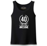 Awesome 40 Years Siyah Erkek Atlet