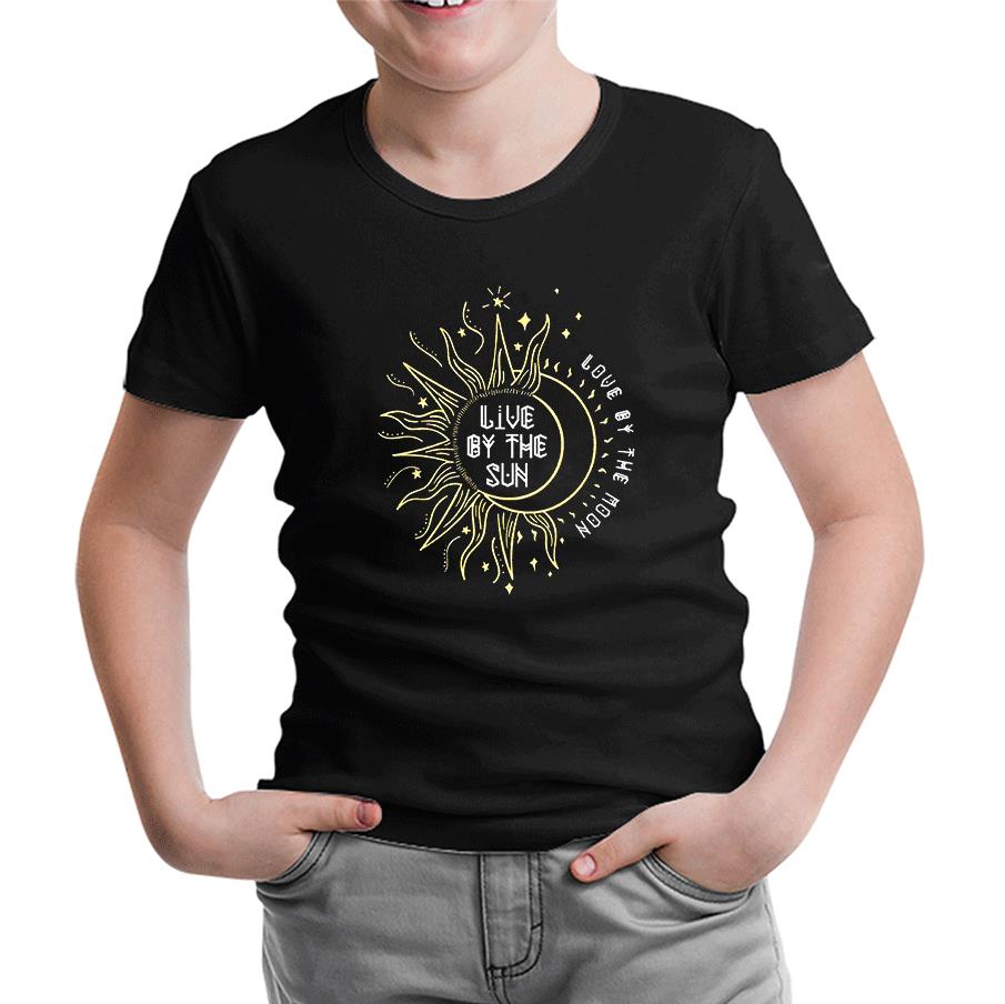 Ay Güneş - Live by the Sun  Siyah Çocuk Tshirt