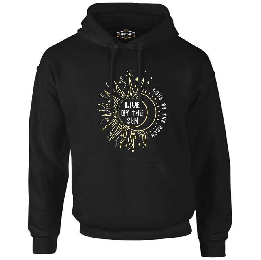 Ay Güneş - Live by the Sun Black Men's Zipperless Hoodie