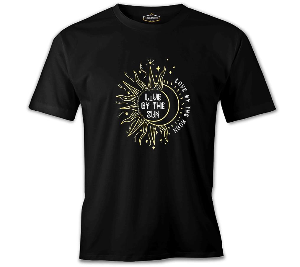 Ay Güneş - Live by the Sun  Siyah Erkek Tshirt