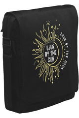 Ay Güneş - Live by the Sun  Unisex Siyah Postacı Çanta