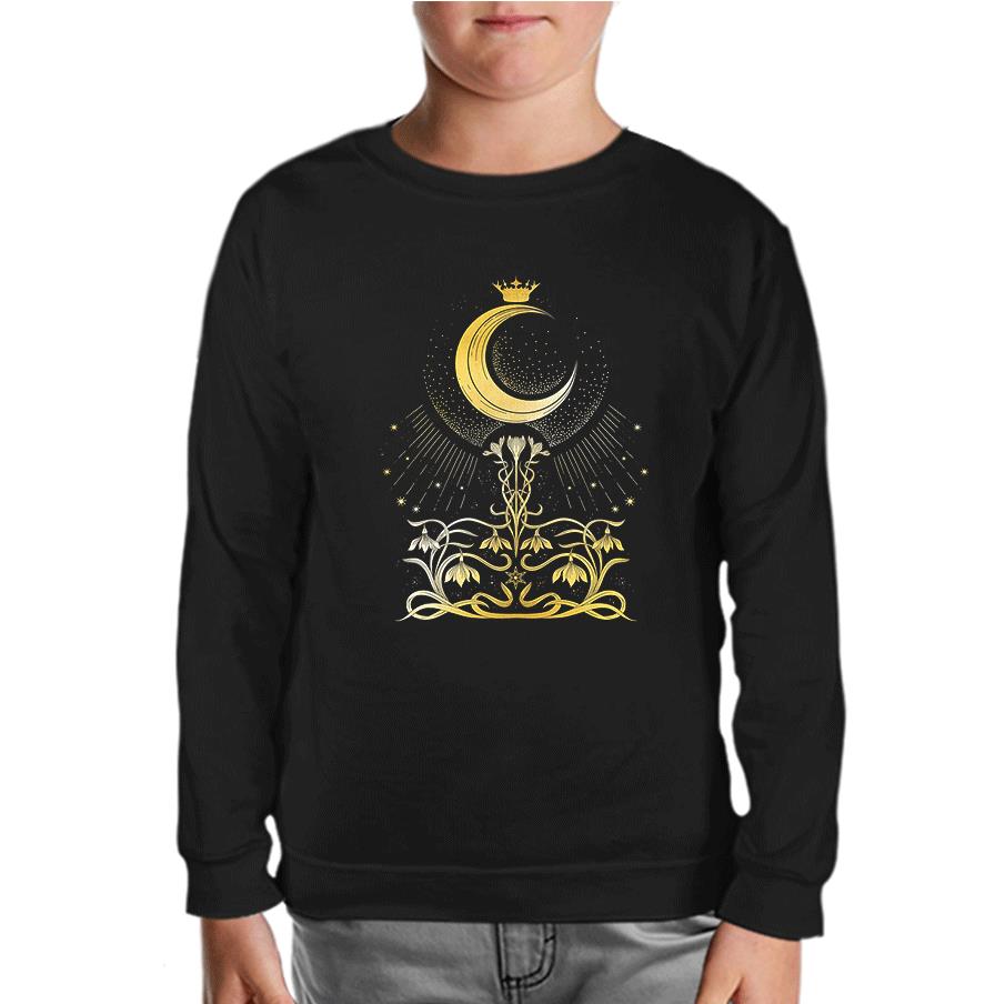 Moon - Queen Black Kids Sweatshirt
