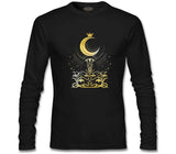 Ay - Kraliçe Siyah Erkek Sweatshirt