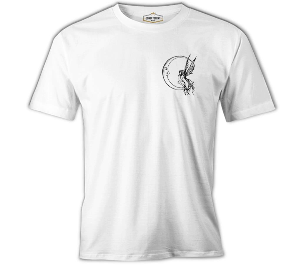 Ay Perisi - Talk with the Moon Beyaz Erkek Tshirt