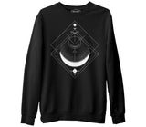 Moon Triangle Black Men's Thick Sweatshirt