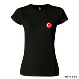 Crescent Star - Chest Logo 2 Black Women's Tshirt