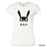 B.A.P - Logo Beyaz Kadın Tshirt