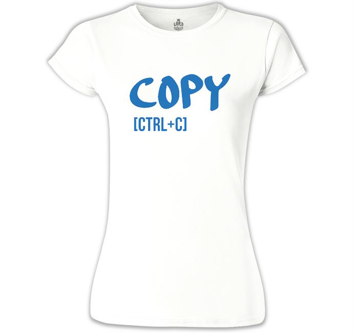 Baba / Anne Copy - Ctrl+C Beyaz Kadın Tshirt