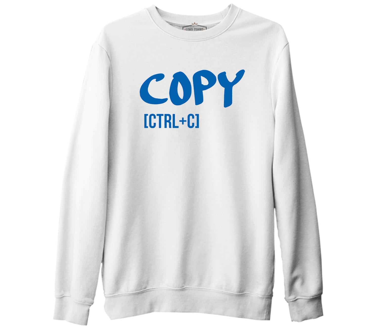 Baba / Anne Copy - Ctrl+C Beyaz Kalın Sweatshirt