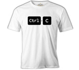 Baba - Ctrl+C Beyaz Erkek Tshirt