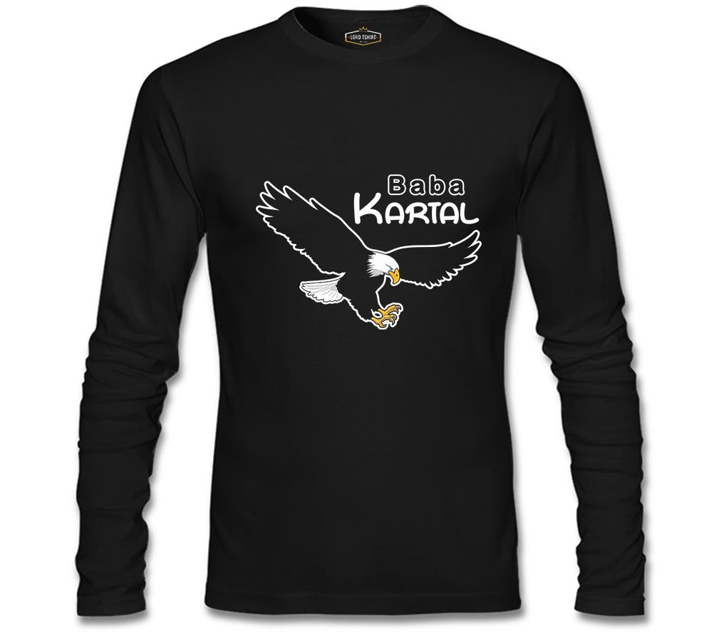 Baba Kartal Siyah Erkek Sweatshirt