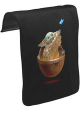 Baby Yoda - Kelebek Unisex Siyah Tak-Çıkar Postacı Çanta Kapağı CK-1653