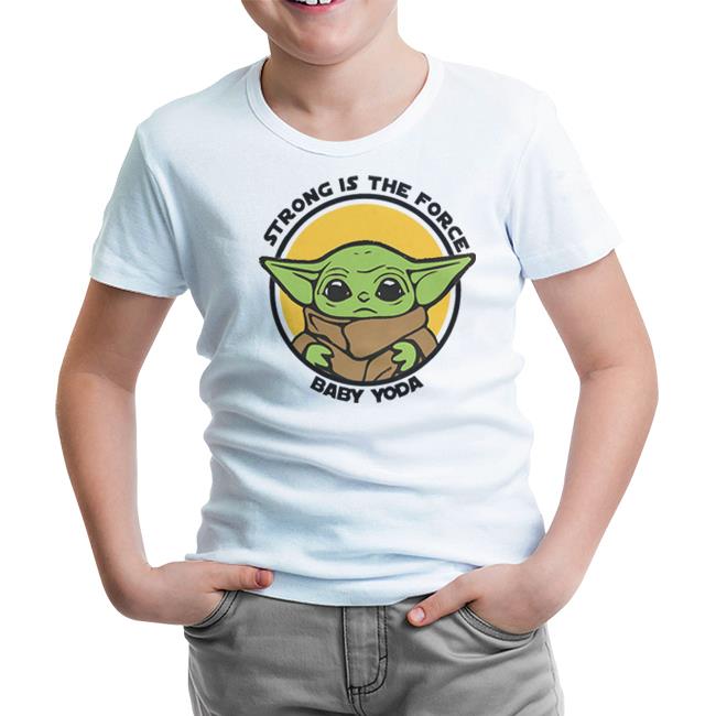 Baby Yoda - Strong White Kids T-Shirt