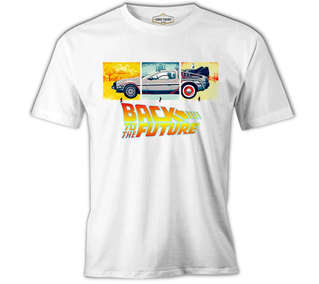 Back To The Future 1955-1985-2015 Beyaz Erkek Tshirt