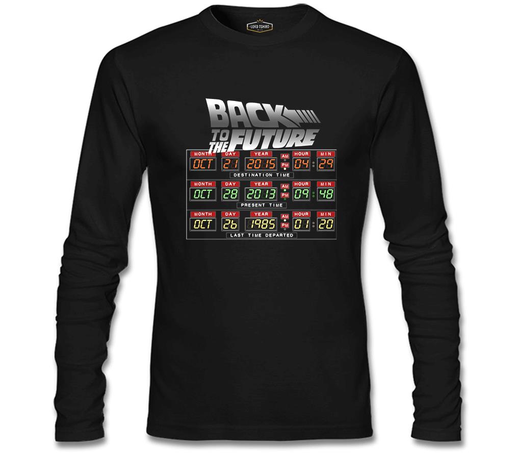 Back to the Future - 21.10.2015 Siyah Erkek Sweatshirt