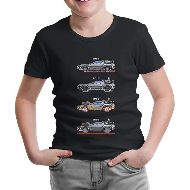 Back to the Future - Chronology Black Kids Tshirt