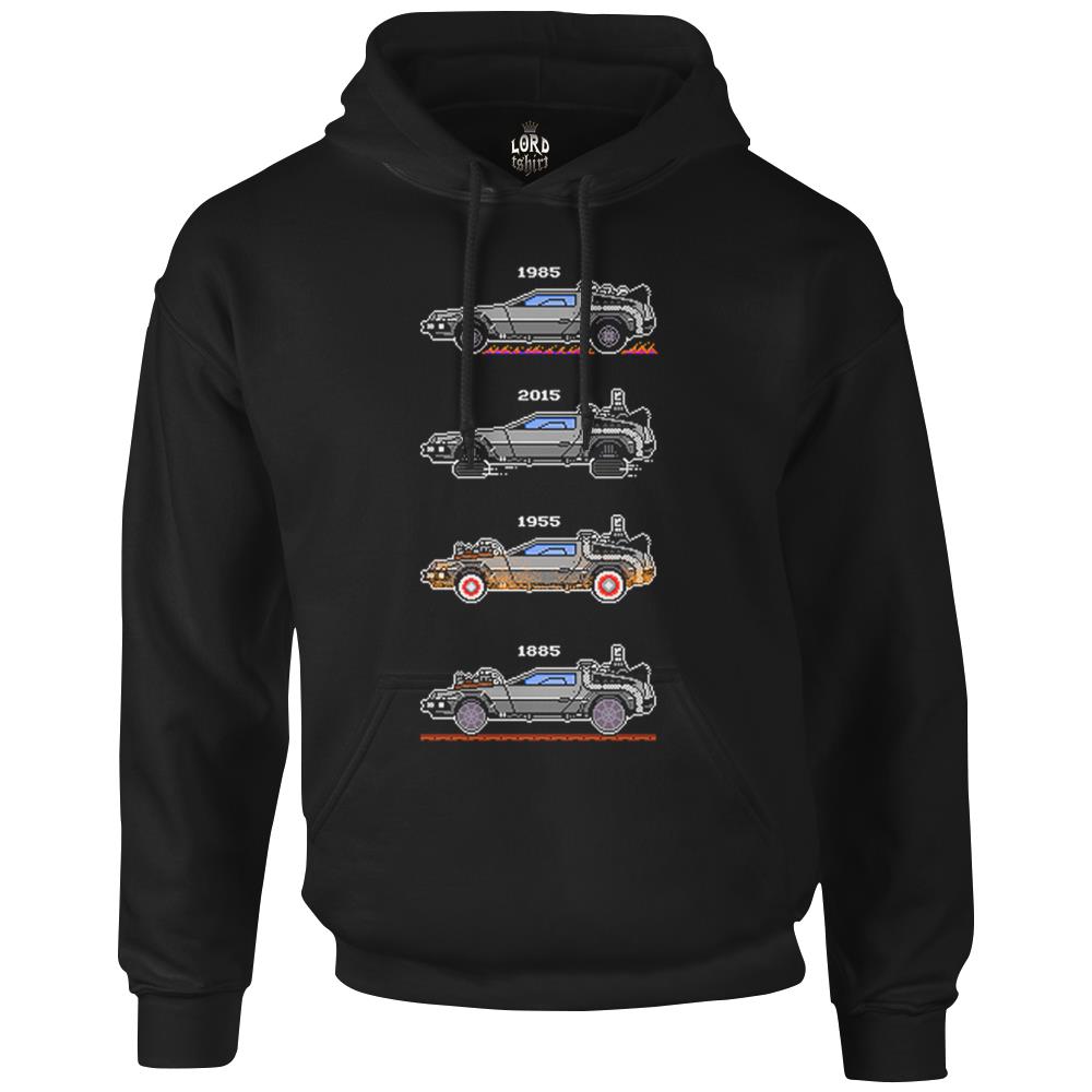 Back to the Future - Chronology Black Men's Zipperless Hoodie