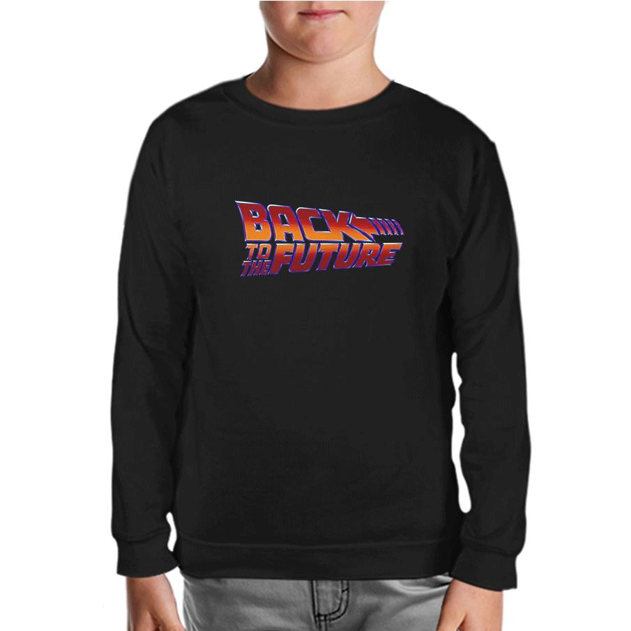 Back to the Future - Logo Black Kids Sweatshirt