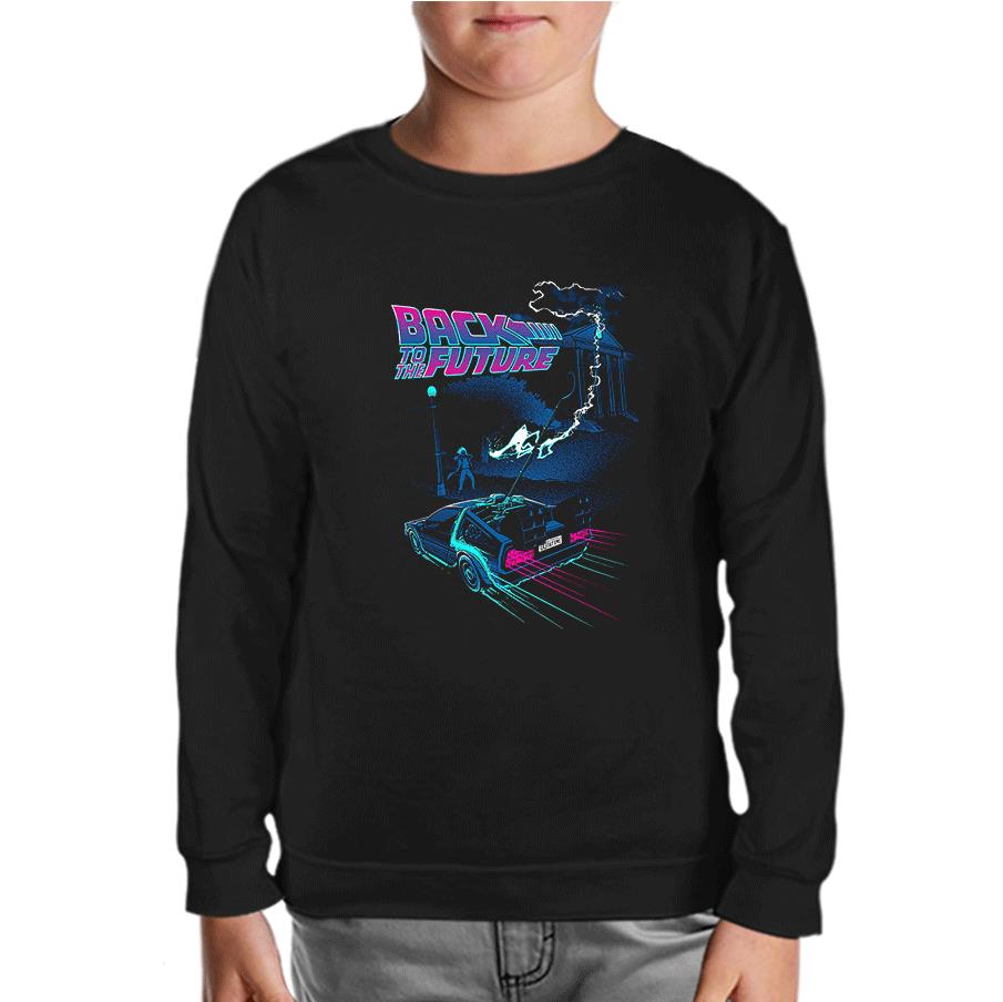 Back to the Future - Not That Time Black Kids Sweatshirt