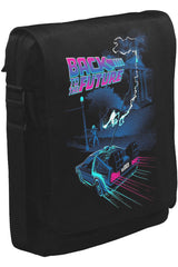 Back to the Future - Not That Time Unisex Siyah Postacı Çanta