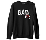 Bad Boy - Sin Siyah Erkek Kalın Sweatshirt