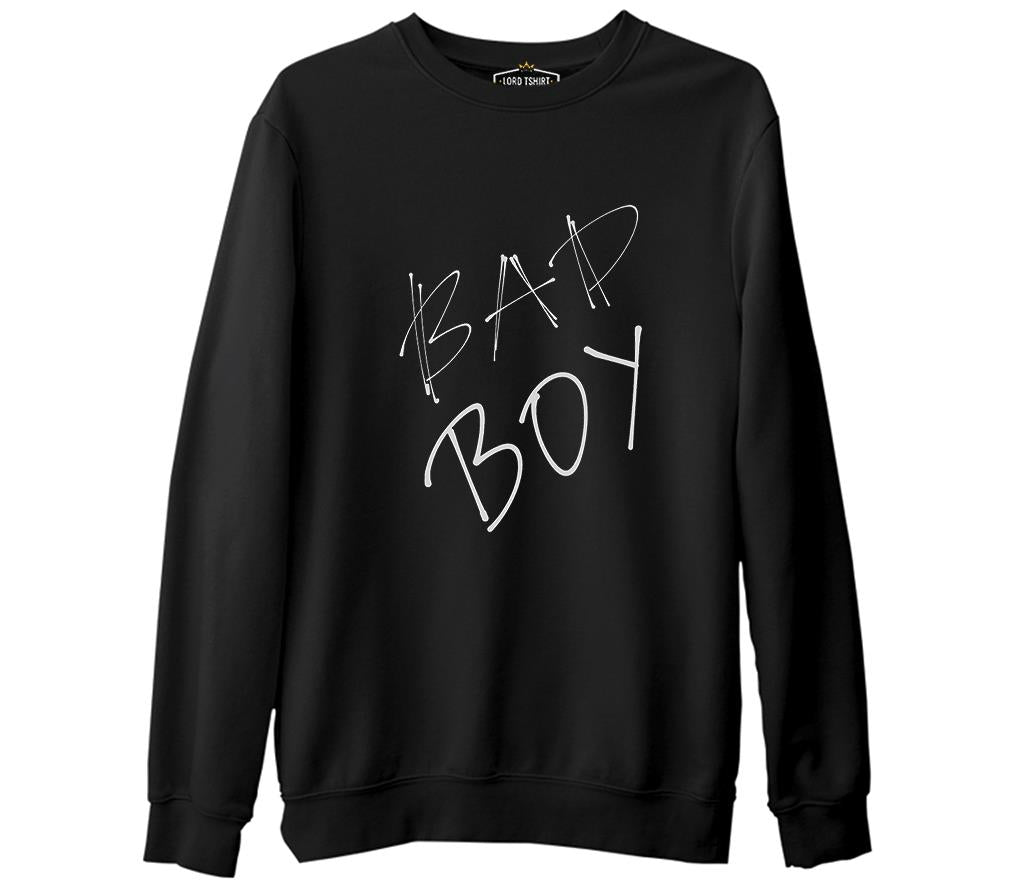 Bad Boy Siyah Erkek Kalın Sweatshirt
