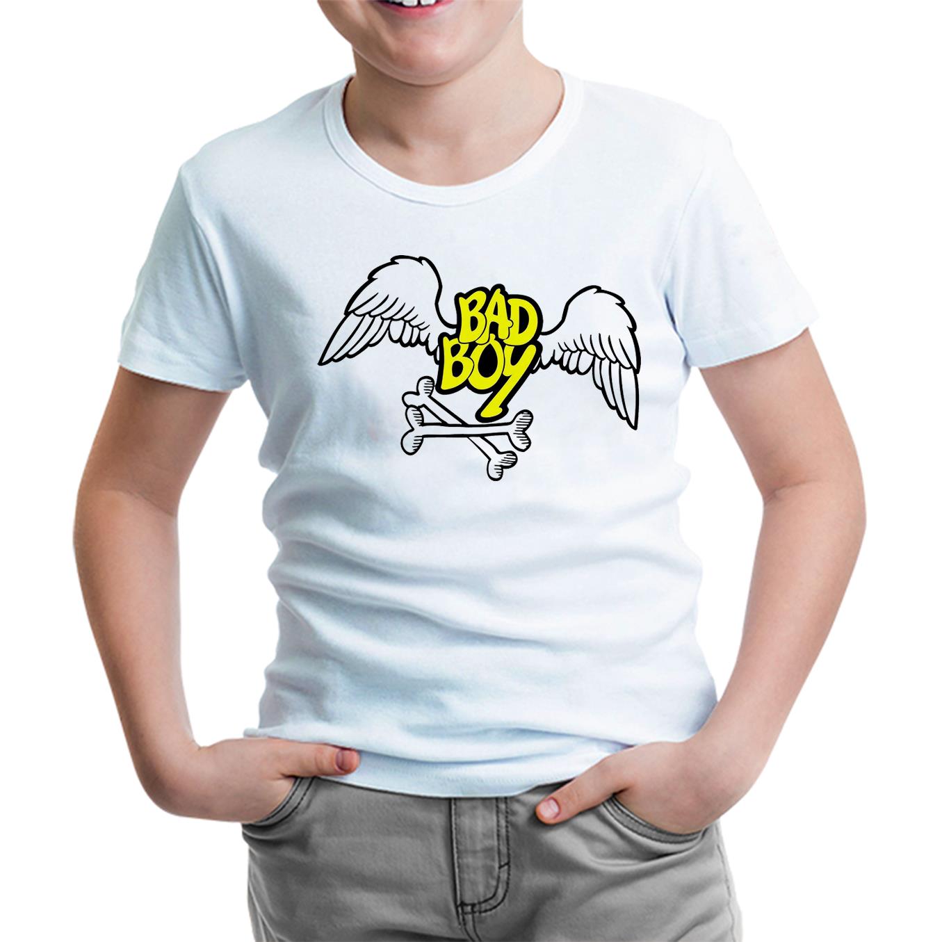 Bad Boy - Wings Beyaz Çocuk Tshirt