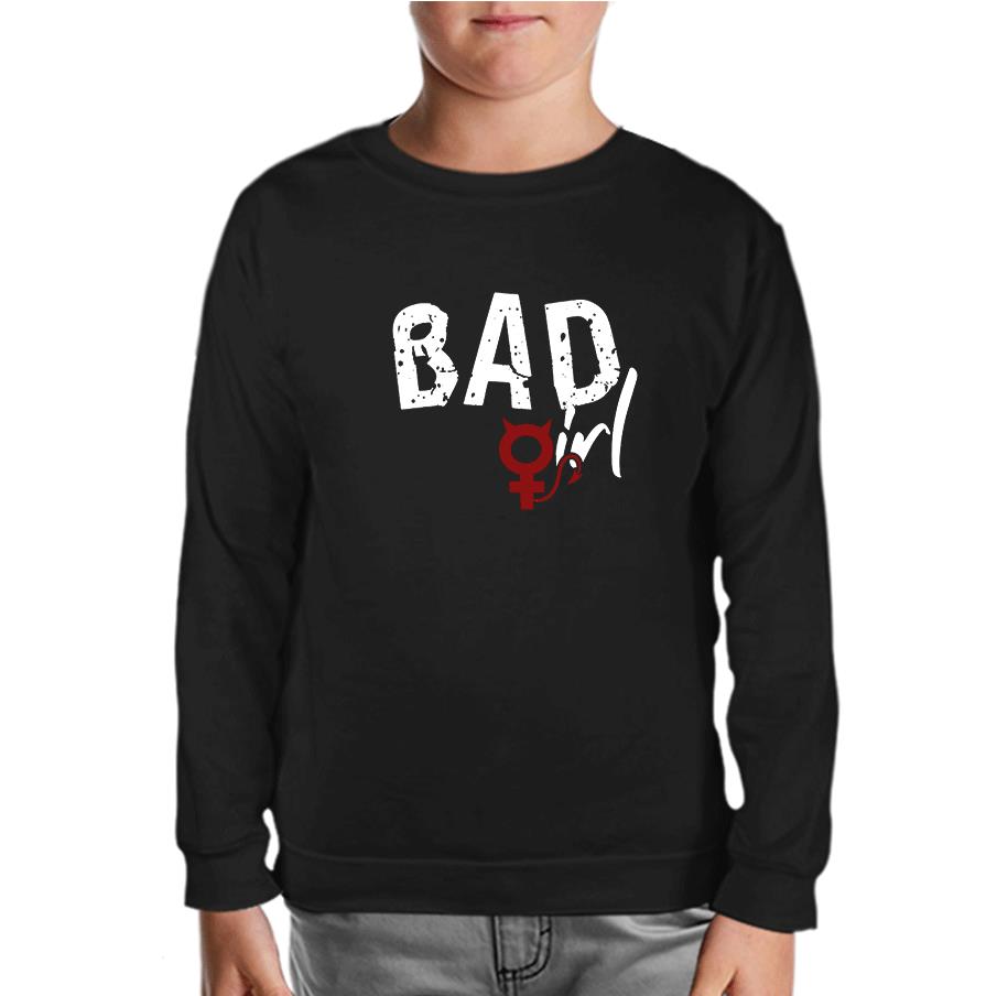 Bad Girl - Sin Black Kids Sweatshirt