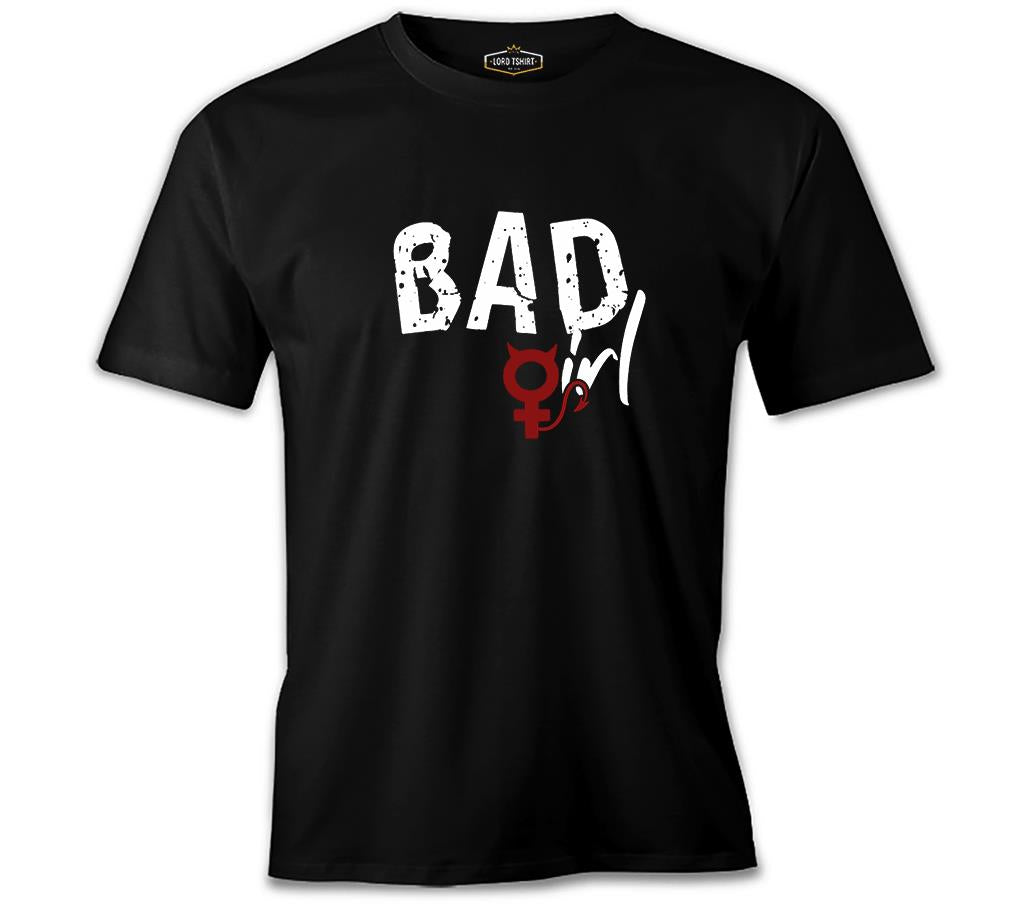 Bad Girl - Sin Siyah Erkek Tshirt