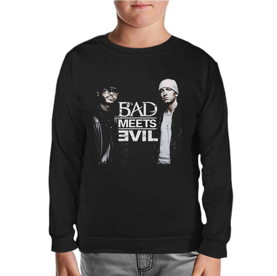Bad Meets Evil Black Kids Sweatshirt