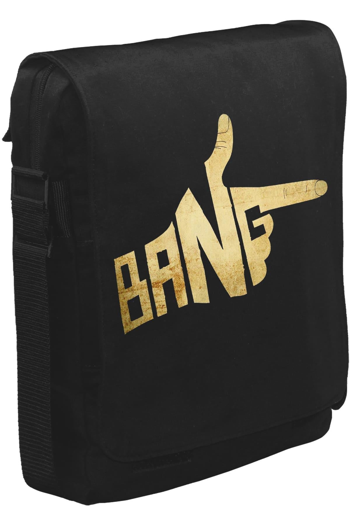 Bang Unisex Siyah Postacı Çanta