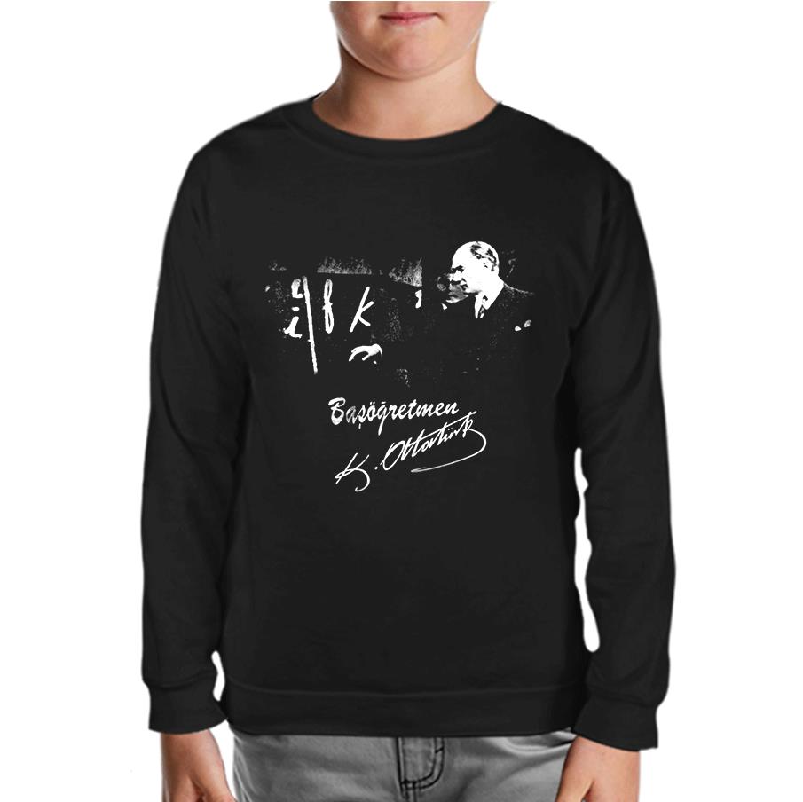 Head Teacher Atatürk - Teachers' Day Black Kids Sweatshirt